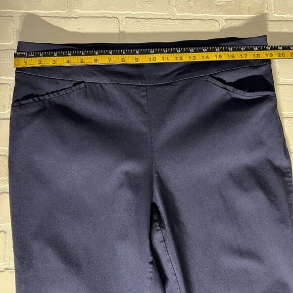 Chicos 3 Fabulously Slimming Pants Womens XL 16/18 Navy Blue Pull On Stretch - Picture 8 of 11